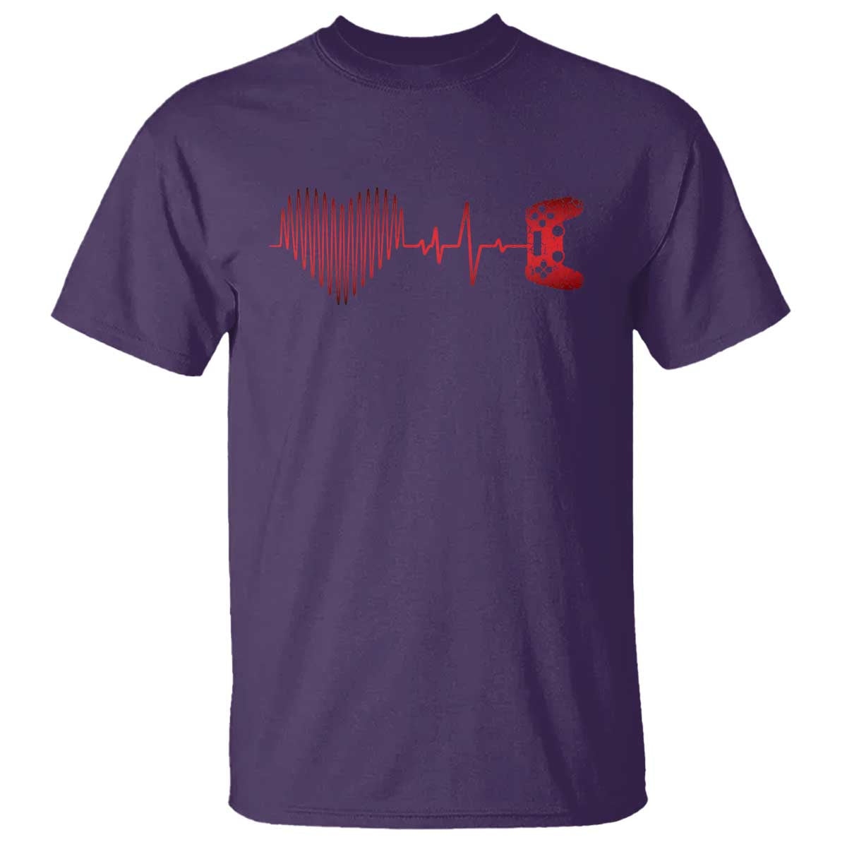 Valentine Gamer T Shirt Heartbeat Video Games Gaming Boys TS10 Purple Print Your Wear