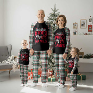 Funny Valentines Gamer Plaid Pajama Set V is for Video Games TS10 Christmas Plaid Print Your Wear
