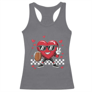 Funny Valentines Day Gamer Racerback Tank Top Gamer Heartbeat Video Games Gaming TS10 Charcoal Print Your Wear