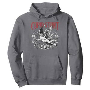 Valentines Party Retro Cupid Stunt Hoodie TS10 Charcoal Print Your Wear