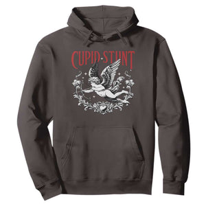 Valentines Party Retro Cupid Stunt Hoodie TS10 Dark Chocolate Print Your Wear