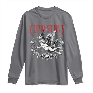 Valentines Party Retro Cupid Stunt Long Sleeve Shirt TS10 Charcoal Print Your Wear