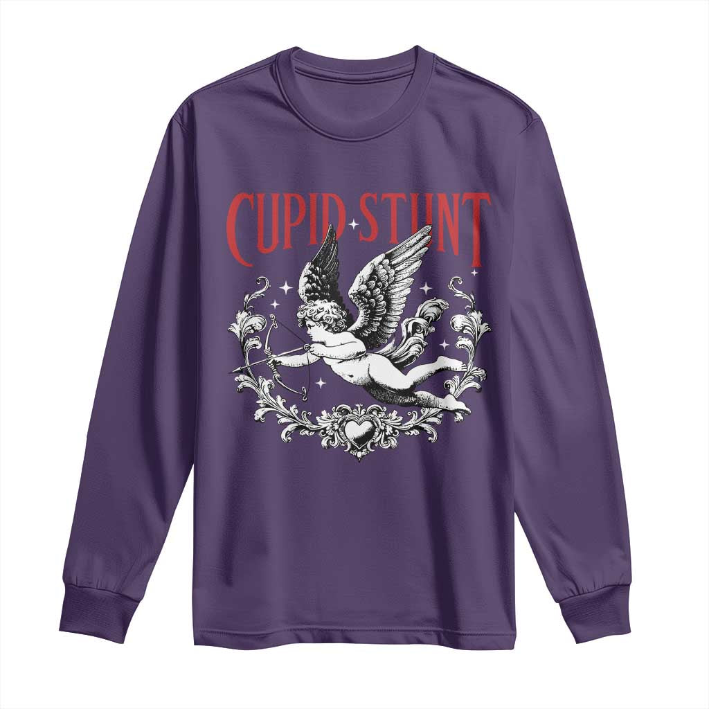 Valentines Party Retro Cupid Stunt Long Sleeve Shirt TS10 Purple Print Your Wear