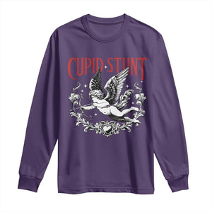 Valentines Party Retro Cupid Stunt Long Sleeve Shirt TS10 Purple Print Your Wear
