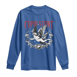 Valentines Party Retro Cupid Stunt Long Sleeve Shirt TS10 Royal Blue Print Your Wear