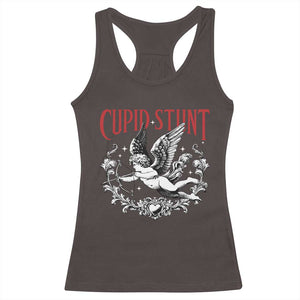 Valentines Party Retro Cupid Stunt Racerback Tank Top TS10 Dark Chocolate Print Your Wear
