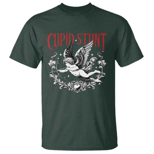 Valentines Party Retro Cupid Stunt T Shirt TS10 Dark Forest Green Print Your Wear