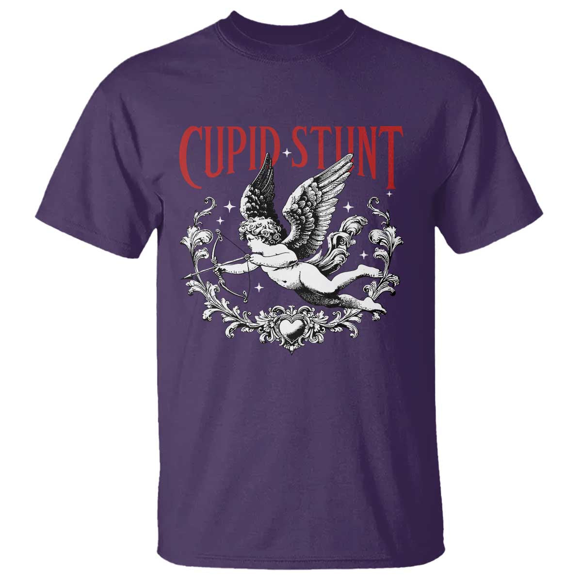Valentines Party Retro Cupid Stunt T Shirt TS10 Purple Print Your Wear