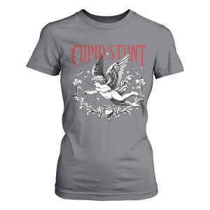 Valentines Party Retro Cupid Stunt T Shirt For Women TS10 Charcoal Print Your Wear