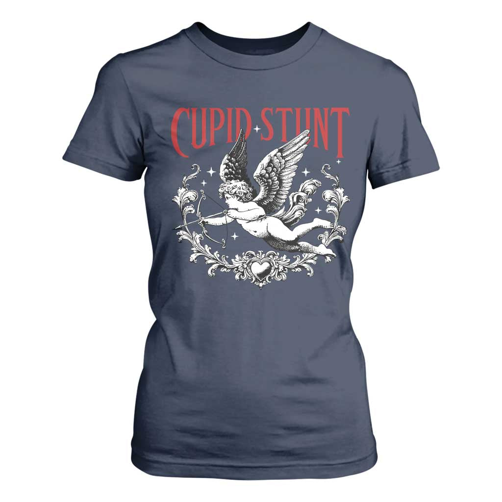Valentines Party Retro Cupid Stunt T Shirt For Women TS10 Navy Print Your Wear