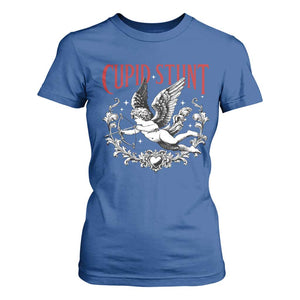 Valentines Party Retro Cupid Stunt T Shirt For Women TS10 Royal Blue Print Your Wear
