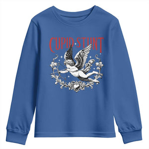 Valentines Party Retro Cupid Stunt Youth Sweatshirt TS10 Royal Blue Print Your Wear