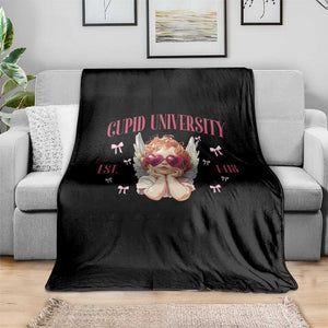 Cupid University Throw Blanket Cute Valentines Day Funny College TS10 Print Your Wear