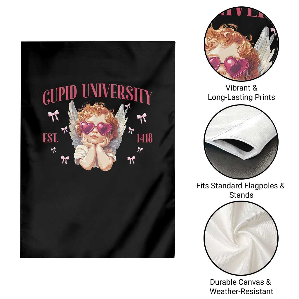Cupid University Garden Flag Cute Valentines Day Funny College TS10 Print Your Wear