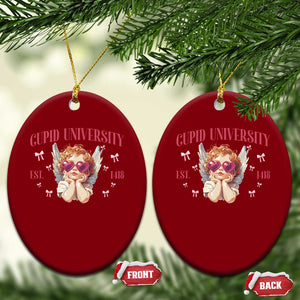 Cupid University Ceramic Ornament Cute Valentines Day Funny College TS10 Print Your Wear
