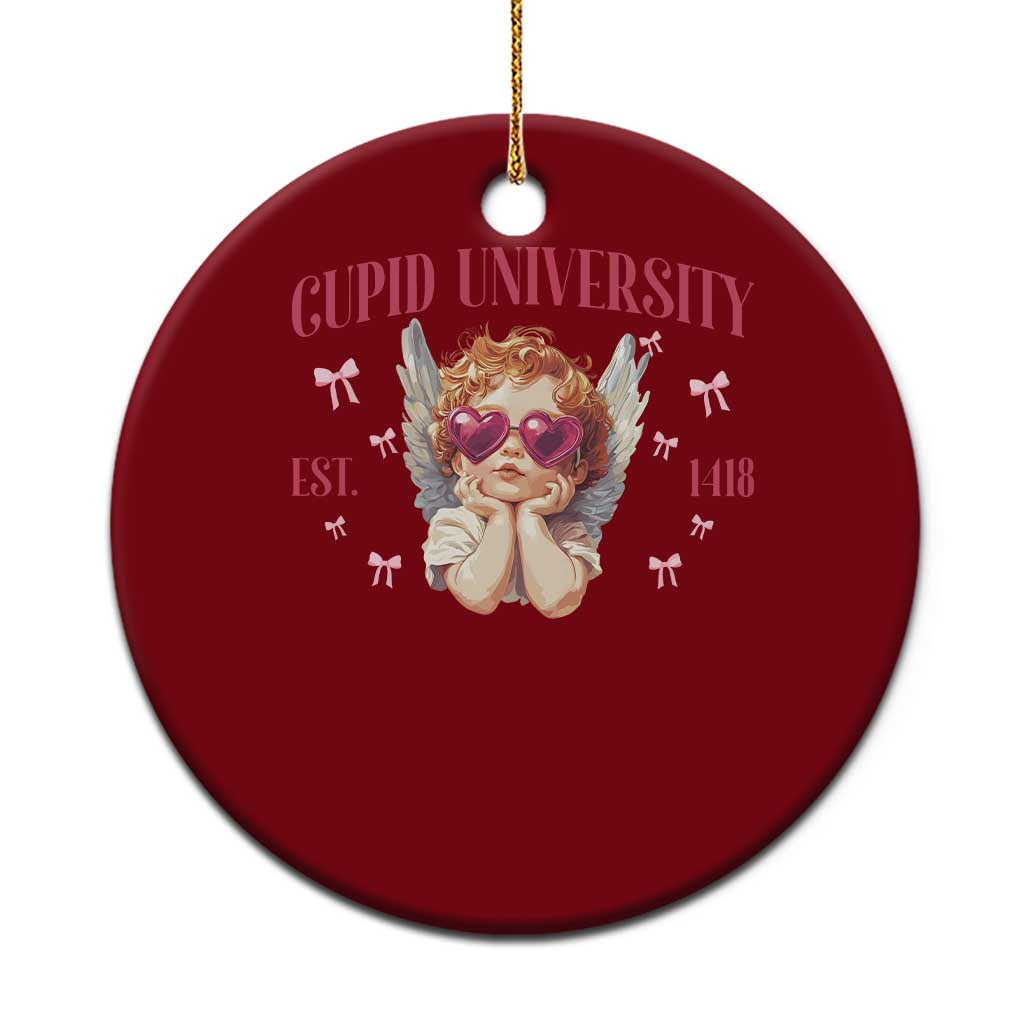 Cupid University Ceramic Ornament Cute Valentines Day Funny College TS10 1pc Red Print Your Wear