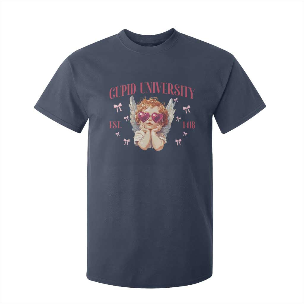 Cupid University T Shirt For Kid Cute Valentines Day Funny College TS10 Navy Print Your Wear