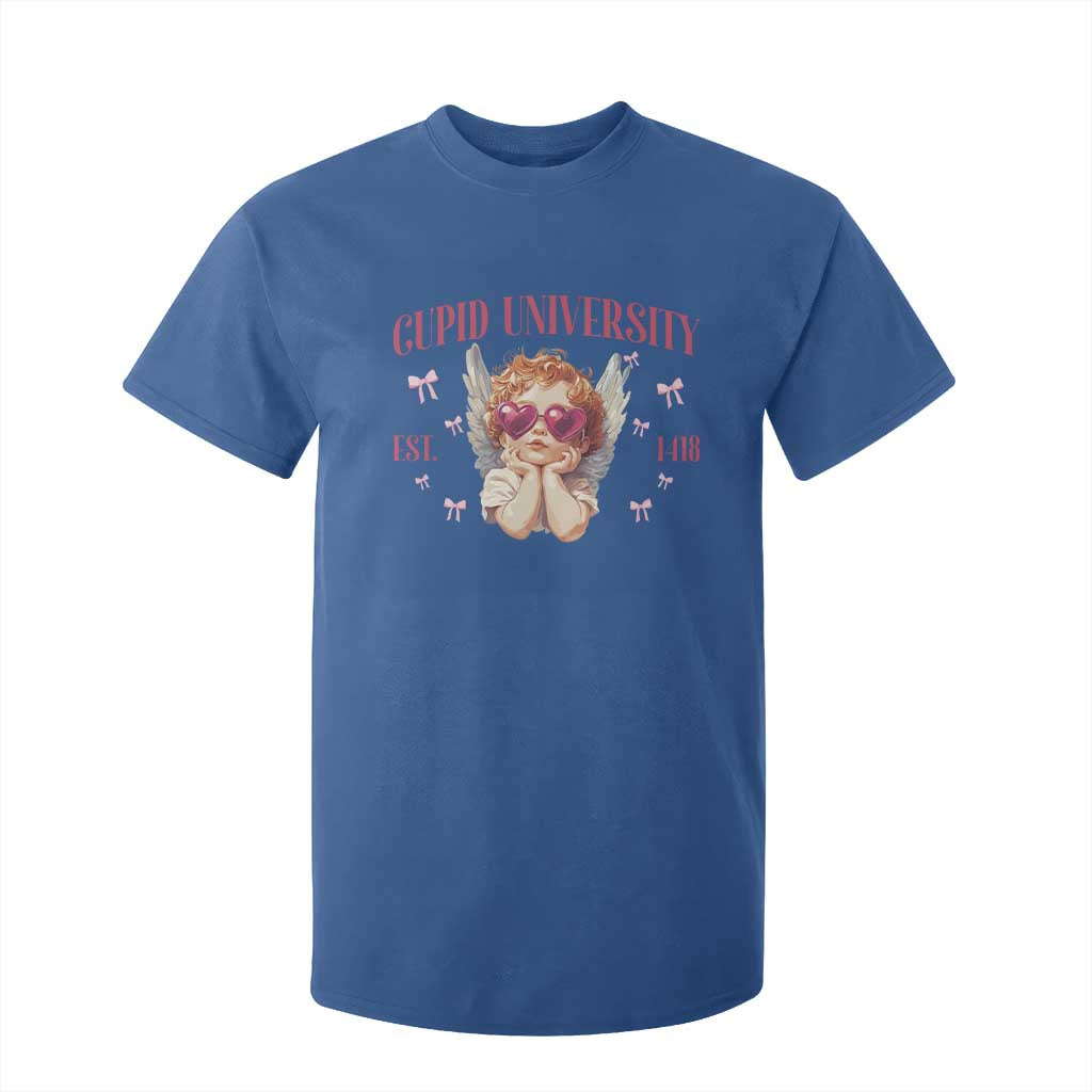 Cupid University T Shirt For Kid Cute Valentines Day Funny College TS10 Royal Blue Print Your Wear