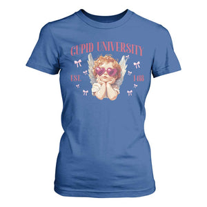 Cupid University T Shirt For Women Cute Valentines Day Funny College TS10 Royal Blue Print Your Wear