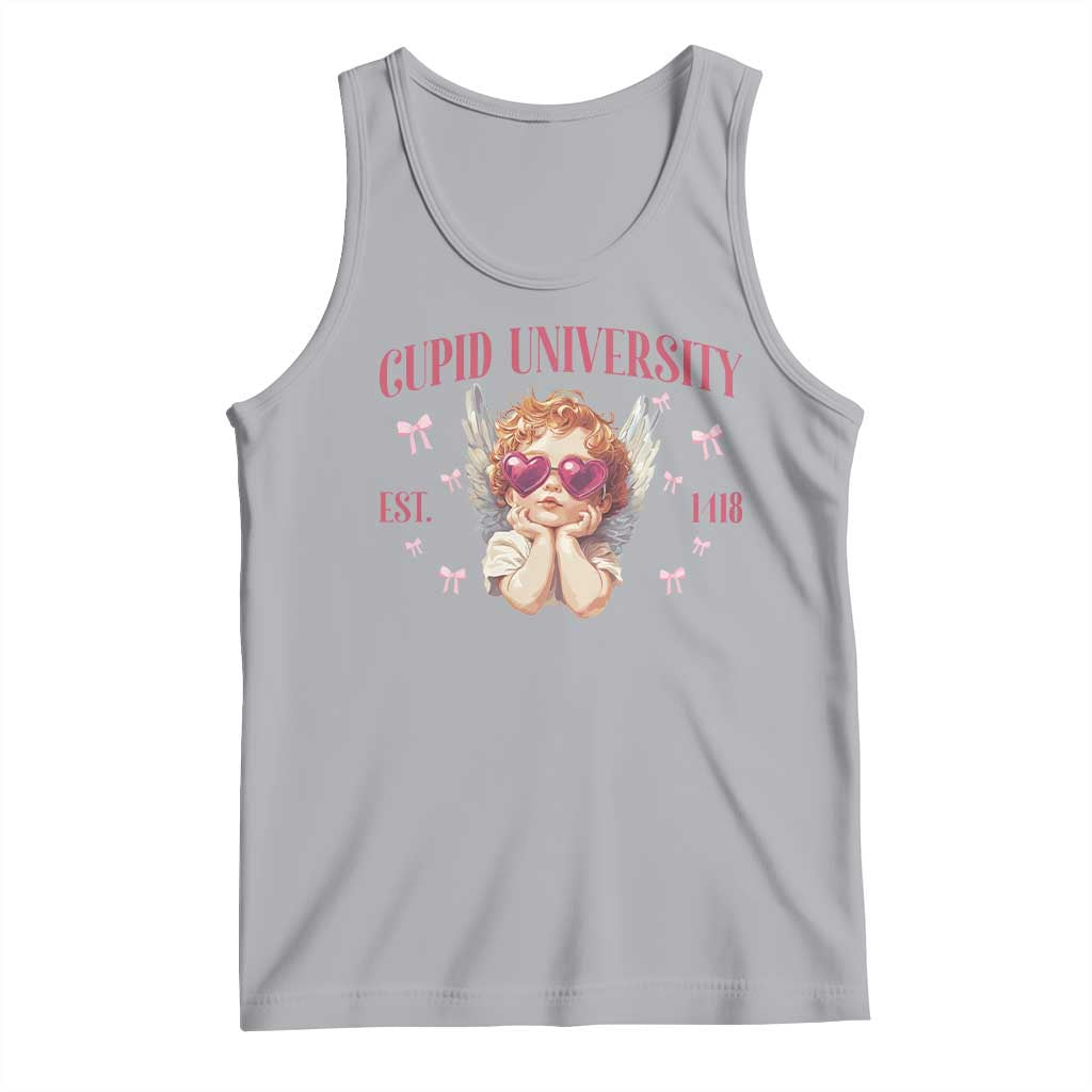 Cupid University Tank Top Cute Valentines Day Funny College TS10 Athletic Heather Print Your Wear