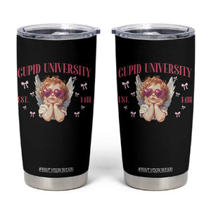 Cupid University Tumbler Cup Cute Valentines Day Funny College TS10 Black Print Your Wear