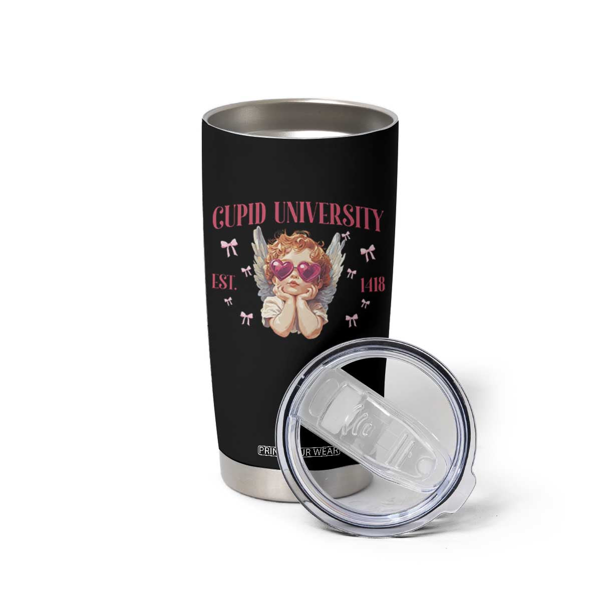 Cupid University Tumbler Cup Cute Valentines Day Funny College TS10 Print Your Wear