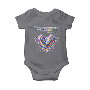 Funny Anti Valentines Day Baby Onesie Heart Protect Anti Love Single Day TS10 Charcoal Print Your Wear