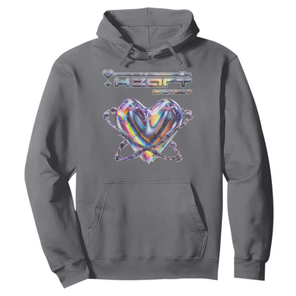 Funny Anti Valentines Day Hoodie Heart Protect Anti Love Single Day TS10 Charcoal Print Your Wear