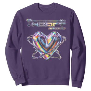 Funny Anti Valentines Day Sweatshirt Heart Protect Anti Love Single Day TS10 Purple Print Your Wear