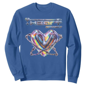 Funny Anti Valentines Day Sweatshirt Heart Protect Anti Love Single Day TS10 Royal Blue Print Your Wear