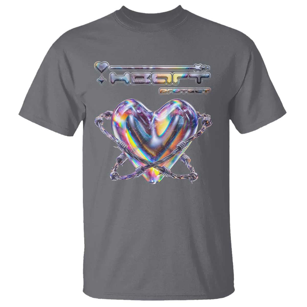 Funny Anti Valentines Day T Shirt Heart Protect Anti Love Single Day TS10 Charcoal Print Your Wear