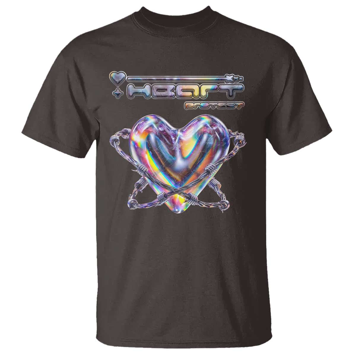 Funny Anti Valentines Day T Shirt Heart Protect Anti Love Single Day TS10 Dark Chocolate Print Your Wear