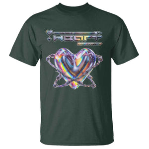 Funny Anti Valentines Day T Shirt Heart Protect Anti Love Single Day TS10 Dark Forest Green Print Your Wear