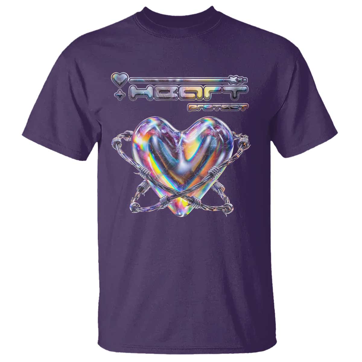 Funny Anti Valentines Day T Shirt Heart Protect Anti Love Single Day TS10 Purple Print Your Wear