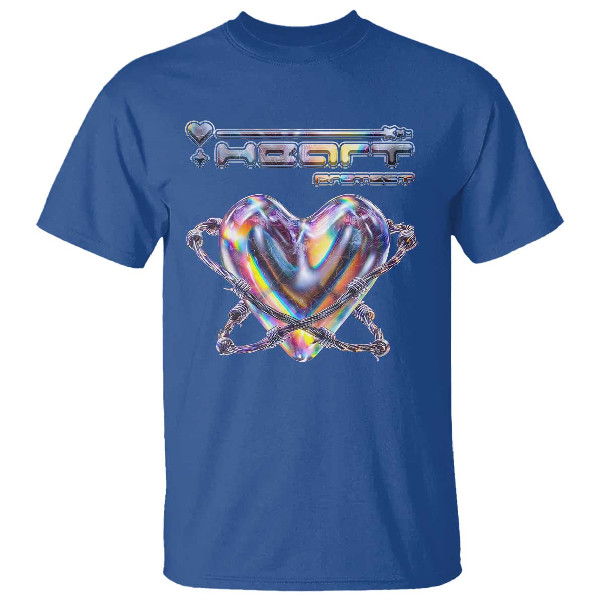 Funny Anti Valentines Day T Shirt Heart Protect Anti Love Single Day TS10 Royal Blue Print Your Wear