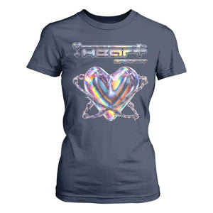 Funny Anti Valentines Day T Shirt For Women Heart Protect Anti Love Single Day TS10 Navy Print Your Wear