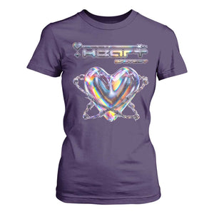 Funny Anti Valentines Day T Shirt For Women Heart Protect Anti Love Single Day TS10 Purple Print Your Wear