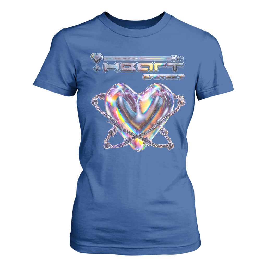 Funny Anti Valentines Day T Shirt For Women Heart Protect Anti Love Single Day TS10 Royal Blue Print Your Wear
