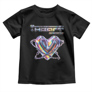 Funny Anti Valentines Day Toddler T Shirt Heart Protect Anti Love Single Day TS10 Black Print Your Wear