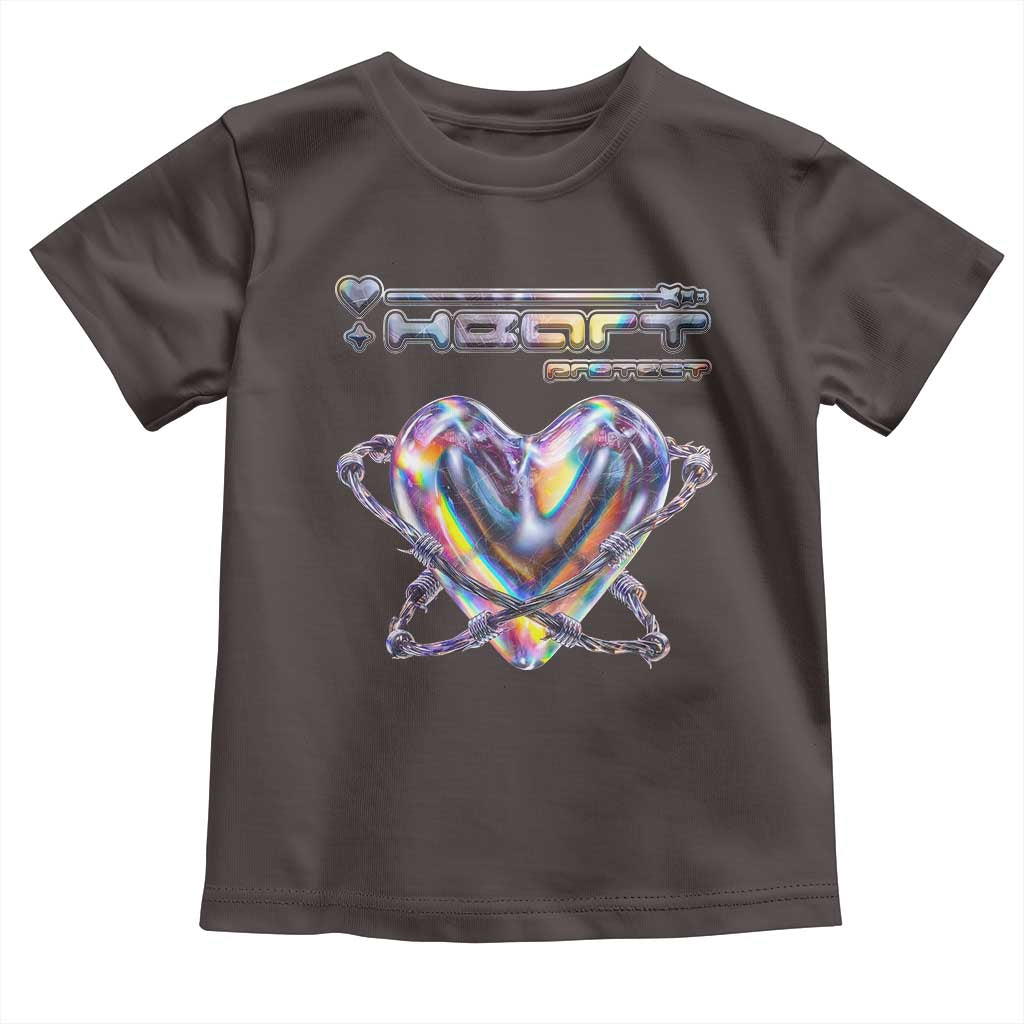 Funny Anti Valentines Day Toddler T Shirt Heart Protect Anti Love Single Day TS10 Dark Chocolate Print Your Wear