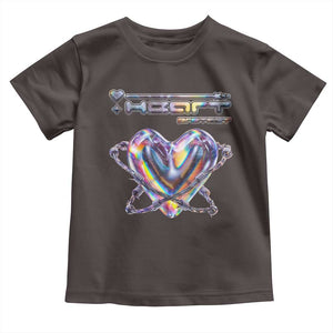 Funny Anti Valentines Day Toddler T Shirt Heart Protect Anti Love Single Day TS10 Dark Chocolate Print Your Wear