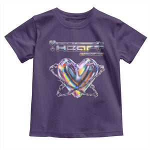 Funny Anti Valentines Day Toddler T Shirt Heart Protect Anti Love Single Day TS10 Purple Print Your Wear
