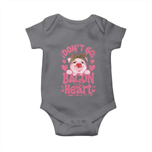 Valentines Party Baby Onesie Don't Go Bacon My Heart Funny Couple TS10 Charcoal Print Your Wear