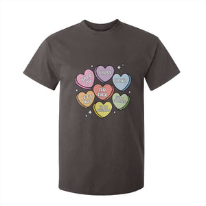 Funny Anti Valentines Day T Shirt For Kid Sarcasm Conversation Candy Hearts TS10 Dark Chocolate Print Your Wear