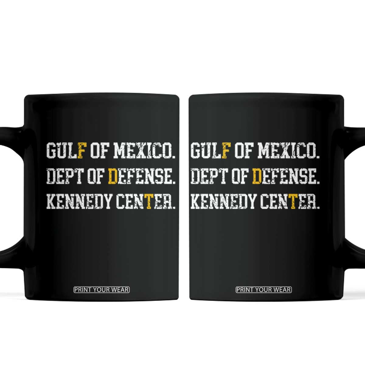 Subtle FDT Coffee Mug Vintage Gulf of Mexico Dept Of Defense Kennedy Center TS10 Black Print Your Wear