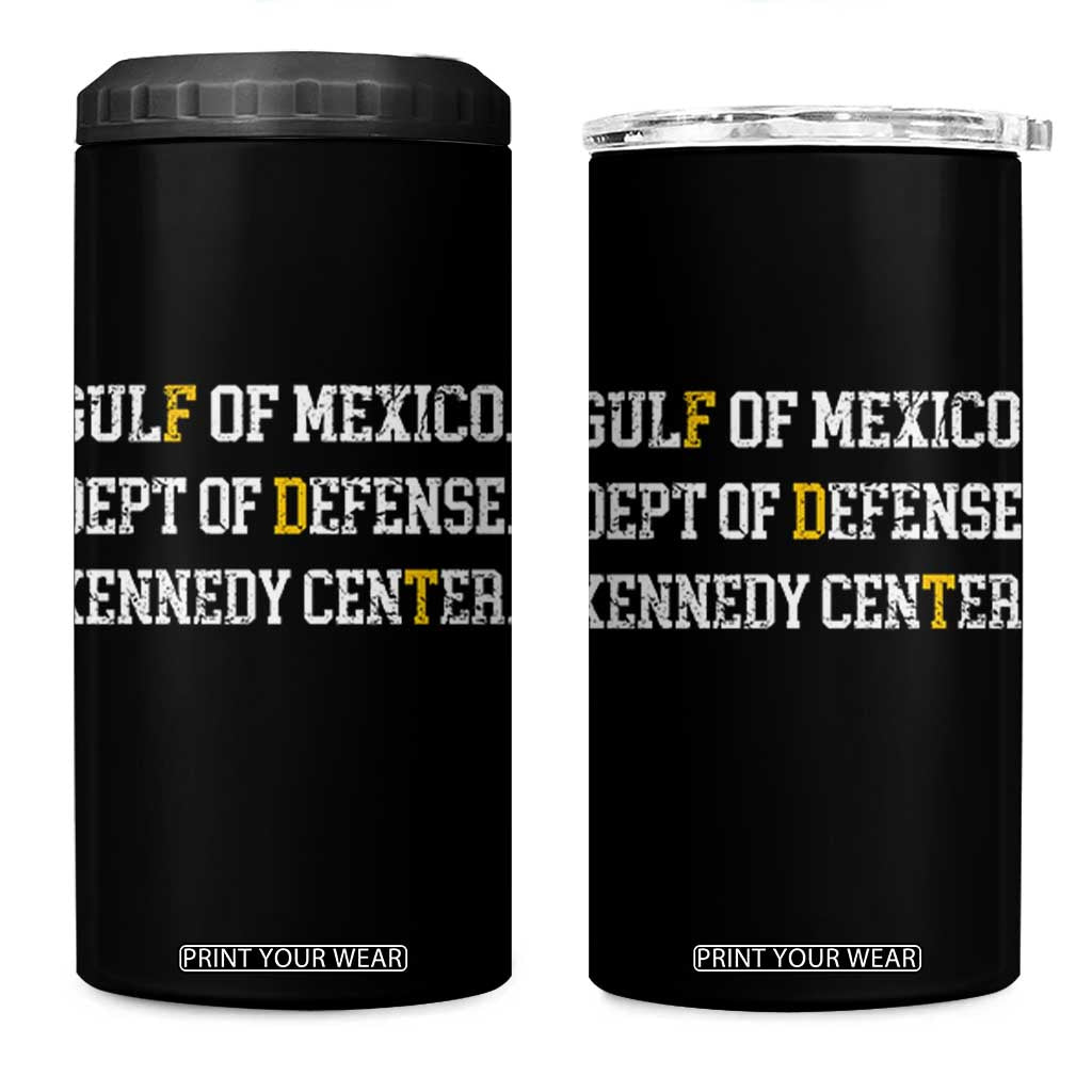 Subtle FDT 4 in 1 Can Cooler Tumbler Vintage Gulf of Mexico Dept Of Defense Kennedy Center TS10 One Size: 16 oz Black Print Your Wear