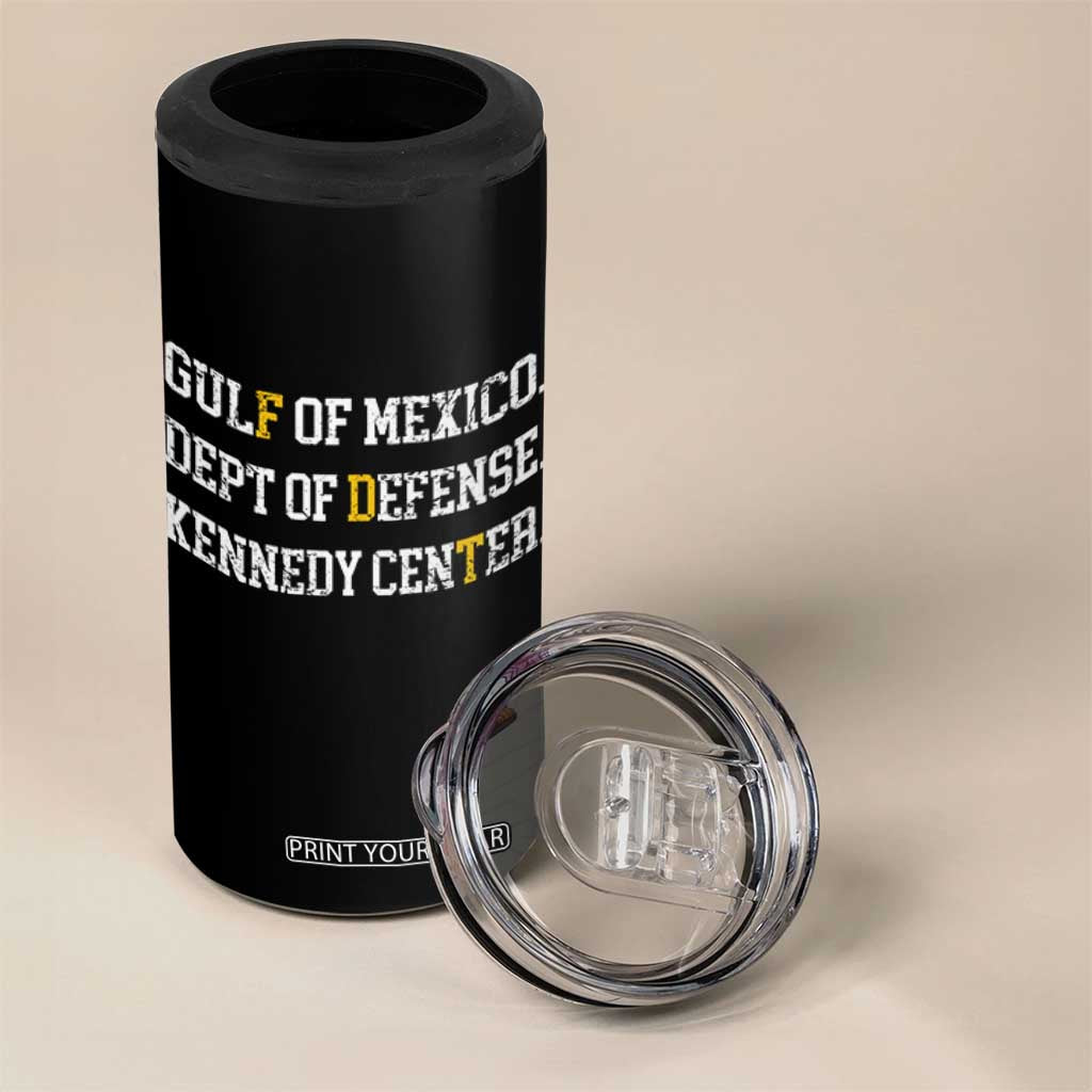 Subtle FDT 4 in 1 Can Cooler Tumbler Vintage Gulf of Mexico Dept Of Defense Kennedy Center TS10 Print Your Wear