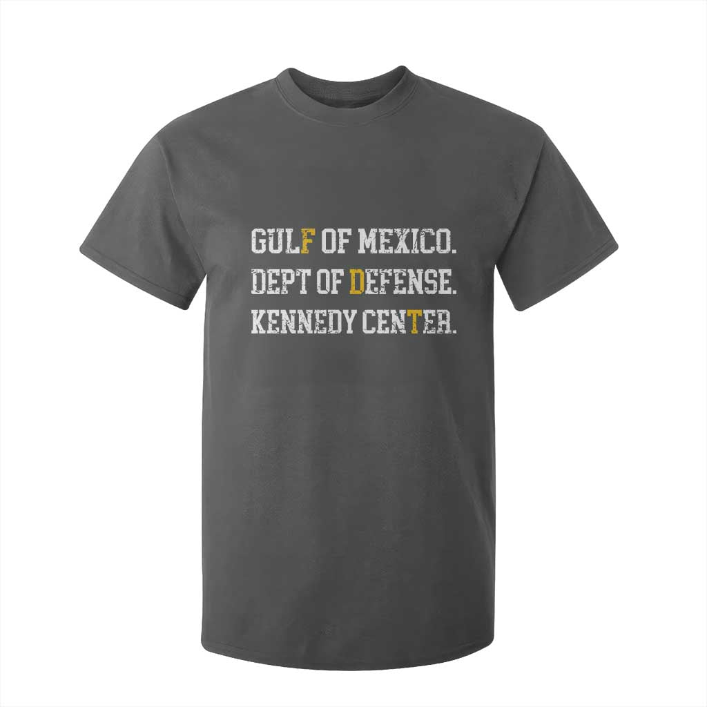 Subtle FDT T Shirt For Kid Vintage Gulf of Mexico Dept Of Defense Kennedy Center TS10 Dark Heather Print Your Wear