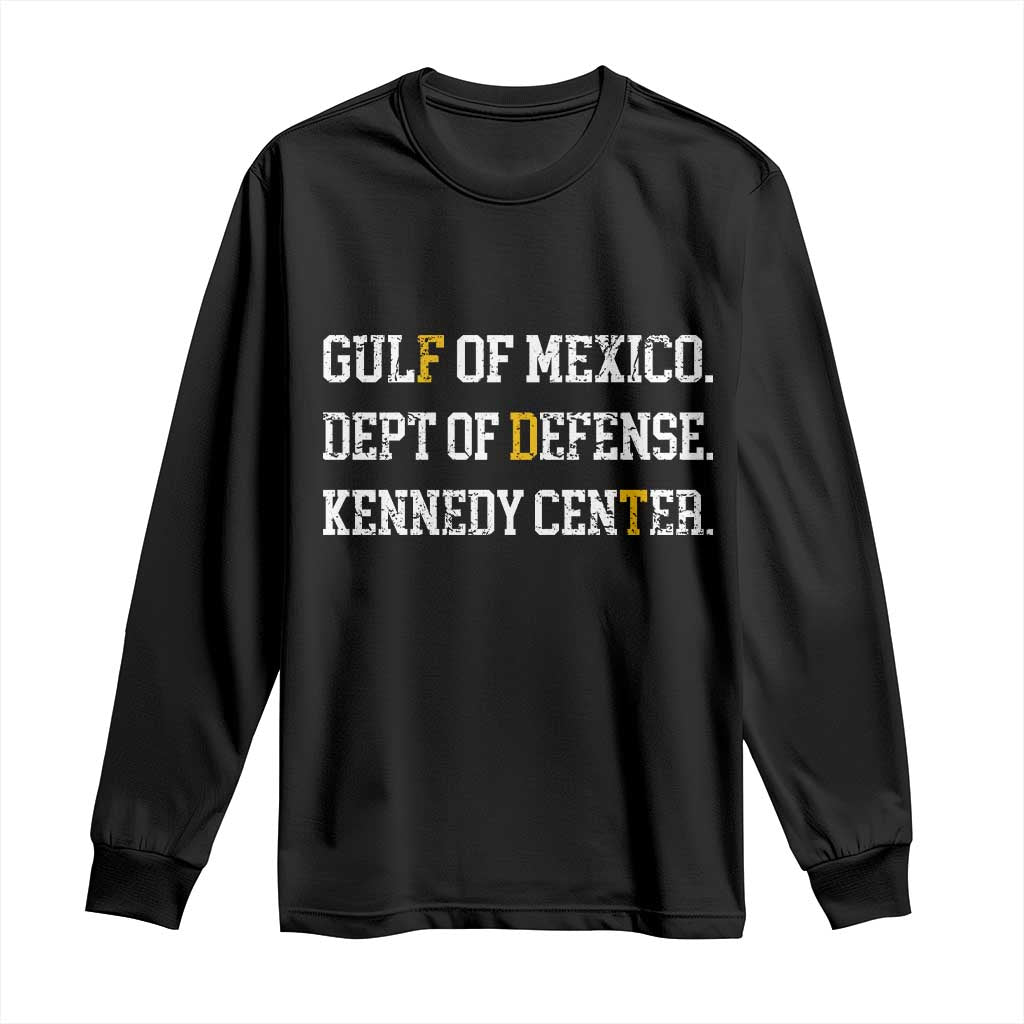 Subtle FDT Long Sleeve Shirt Vintage Gulf of Mexico Dept Of Defense Kennedy Center TS10 Black Print Your Wear