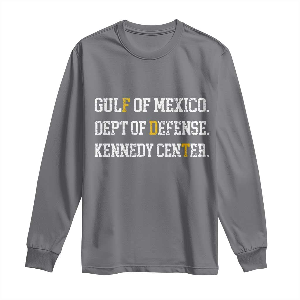 Subtle FDT Long Sleeve Shirt Vintage Gulf of Mexico Dept Of Defense Kennedy Center TS10 Charcoal Print Your Wear